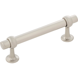 Ostia 3-3/4 Inch (96mm) Center to Center Cabinet Pull, Satin Nickel