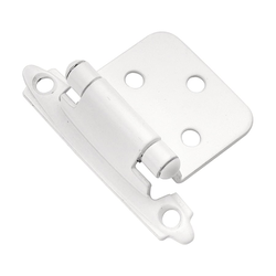 Variable Overlay Hinge Pair White Self Close