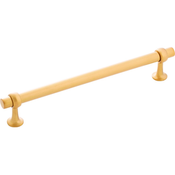Ostia 7-9/16 Inch (192mm) Center to Center Cabinet Pull, Brushed Golden Brass