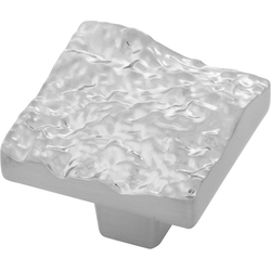 Sandrine 1-3/8 Inch Square Cabinet Knob, Satin Nickel