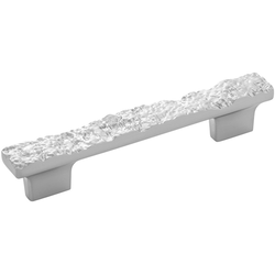 Sandrine 3-3/4 Inch (96mm) &amp; 5-1/16 Inch (128mm) Center to Center Cabinet Pull, Satin Nickel