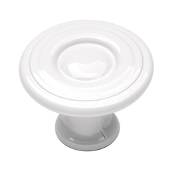 Conquest 1-1/8 Inch Diameter White Cabinet Knob