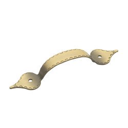 3-1/4 Inch Center to Center Cavalier Cabinet Pull, Antique Brass