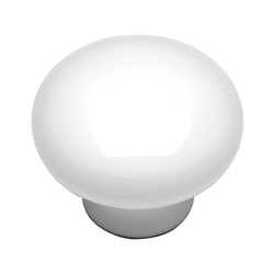 Conquest 1-1/8 Inch Diameter White Cabinet Knob