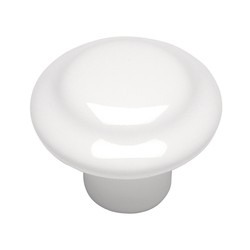 Conquest 1-3/8 Inch Diameter White Cabinet Knob