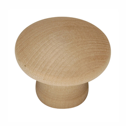 Natural Woodcraft Knob 1-1/4 inch Diameter Unfinished Wood