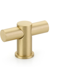Fonce 2 Inch Diameter Cabinet T-Knob, Satin Brass