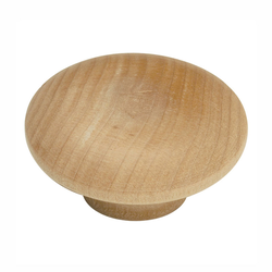 Natural Woodcraft Knob 2 inch Diameter Unfinished Wood