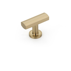 Heathrow 1-3/4 Inch Diameter T-Shape Cabinet Knob, Signature Satin Brass