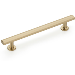 Heathrow 6 Inch Center to Center Cabinet Pull, Signature Satin Brass