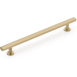Heathrow 8 Inch Center to Center Cabinet Pull, Signature Satin Brass