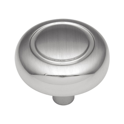 Eclipse 1-1/4 Inch Diameter Satin Silver Cloud Cabinet Knob