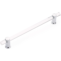 Lumiere 12 Inch Center to Center Back to Back Appliance Pull, Polished Chrome