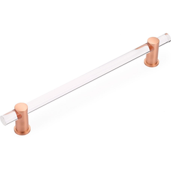 Lumiere 12 Inch Center to Center Back to Back Appliance Pull, Brushed Rose Gold