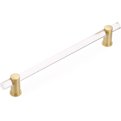 Lumiere 12 Inch Center to Center Back to Back Appliance Pull, Satin Brass