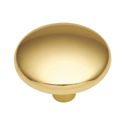 Sunnyside 1-1/8 Inch Diameter Polished Brass Cabinet Knob