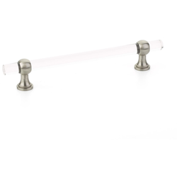 Lumiere 6 Inch Center to Center Adjustable Acrylic Bar Pull, Satin Nickel