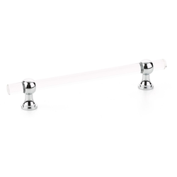 Lumiere 6 Inch Center to Center Adjustable Acrylic Bar Pull, Polished Chrome