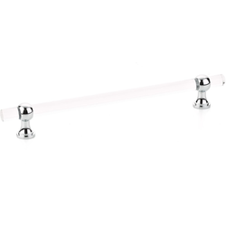 Lumiere 8 Inch Center to Center Adjustable Acrylic Bar Pull, Polished Chrome