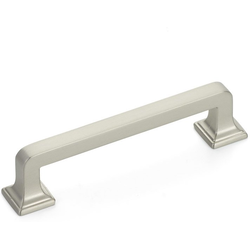 Menlo Park 3-1/2 Inch Center to Center Cabinet Pull, Satin Nickel