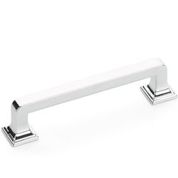 Menlo Park 3-1/2 Inch Center to Center Cabinet Pull, Polished Chrome