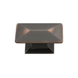 Bungalow 1-3/4 Inch Length Oil Rubbed Bronze Highlighted Cabinet Knob