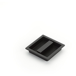 MODO 3-7/8 x 3-7/8 Inch Recessed Cabinet Pull, Matte Black