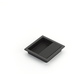 MODO 3-7/8 x 3-7/8 Inch Recessed Cabinet Pull, Matte Black