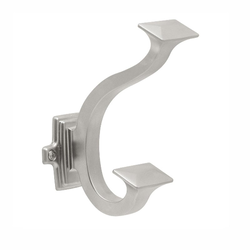 Bungalow Double Coat Hook Polished Nickel