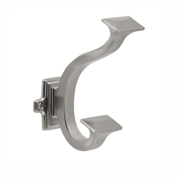 Bungalow Double Coat Hook Satin Nickel