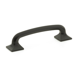 Northport 4 Inch Center to Center Cabinet Pull with Square Base, Matte Black
