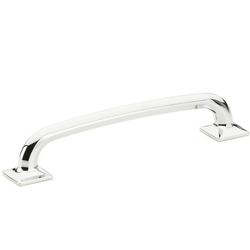 Northport 6 Inch Center to Center Cabinet Pull with Square Base, Polished Chrome