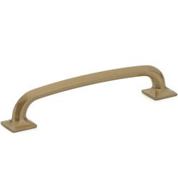 Northport 6 Inch Center to Center Cabinet Pull with Square Base, Brushed Bronze