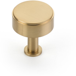 Pub House 1-1/4 Inch Diameter Cabinet Knob, Signature Satin Brass