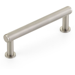 Pub House 3-1/2 Inch Center to Center Knurled Cabinet Pull, Brushed Nickel