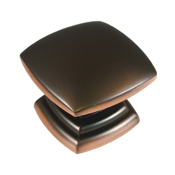 Euro-Contemporary 1-1/2 Inch Diameter Oil Rubbed Bronze Highlighted Cabinet Knob