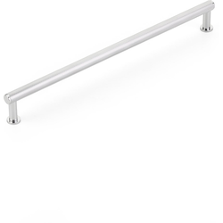 Pub House 10 Inch Center to Center Knurled Cabinet Pull, Polished Chrome