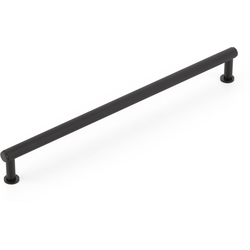Pub House 10 Inch Center to Center Knurled Cabinet Pull, Matte Black