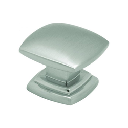 Euro-Contemporary 1-1/2 Inch Diameter Satin Nickel Cabinet Knob