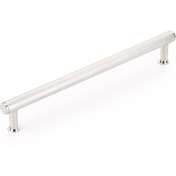 Pub House 12 Inch Center to Center Knurled Appliance Pull, Polished Nickel