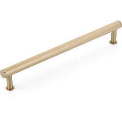 Pub House 12 Inch Center to Center Knurled Appliance Pull, Signature Satin Brass