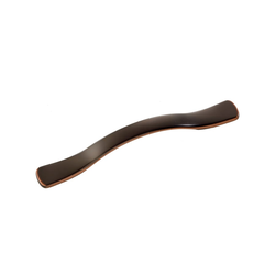 Euro-Contemporary 4 Inch Center to Center Oil Rubbed Bronze Highlighted Cabinet Pull