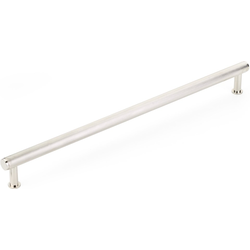 Pub House 18 Inch Center to Center Knurled Appliance Pull, Polished Nickel