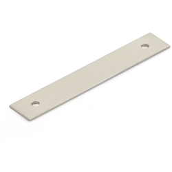 Pub House 3-1/2 Inch Center to Center Backplate for Cabinet Pull, Brushed Nickel