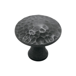Craftsman 1-1/4 Inch Diameter Black Iron Cabinet Knob