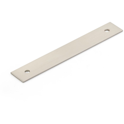 Pub House 4 Inch Center to Center Backplate for Cabinet Pull, Brushed Nickel