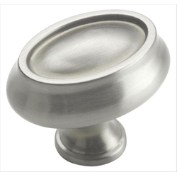 Manor 1-1/2 Inch Diameter Satin Nickel Cabinet Knob