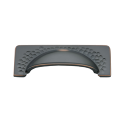 Craftsman 3-3/4 Inch Center to Center Oil Rubbed Bronze Highlighted Cabinet Cup Pull