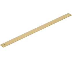 Pub House 12 Inch Center to Center Backplate for Cabinet Pull, Signature Satin Brass