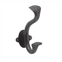Craftsman Signature Double Coat Hook Black Iron
